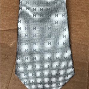 Green grey Hermès h tie silk